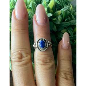 Navajo Handmade <b>Lapis</b> <b>Lazuli</b> Sterling Silver <b>Ring</b> Size 4.5 Cultural Collectible Jewelry - Product Image 2