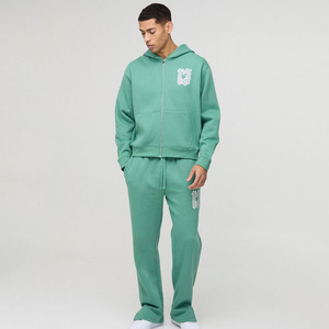 Custom Hoodie Pantalones de chándal Jogger Set Cargo Pant Chándal Oversized Boxy 13 Print Zip Transpirable Through Chándal - Product Image 1