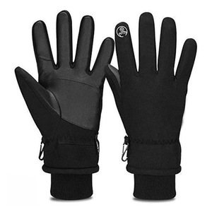 Guantes de cuero sintético de invierno resistentes para hombres, Guantes Térmicos cálidos a prueba de viento para conducir - Product Image 5