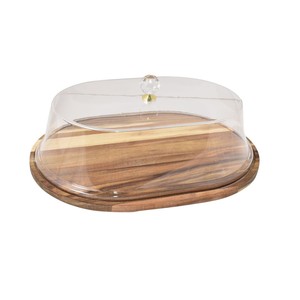 Plateau de service en bois design de luxe avec couvercle pour hôtel et restaurant à la maison plateau de service de collations à salade de couleur marron fournitures d'hôtel - Product Image 5