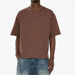 <b>Top</b> Trending <b>Men</b> <b>Cropped</b> T Shirt Hot Sale Heavyweight Plain 100% Cotton Anti-Shrink Oversize Luxury Boxy <b>Cropped</b> T Shirt For <b>Men</b> - Product Image 4