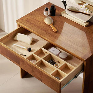 Coiffeuse de maquillage en bois de teck massif Meubles de chambre à coucher en bois Meubles de maison - Product Image 3