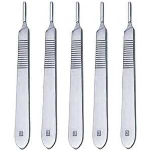 Manche de scalpel professionnel n°3 3 poignées de scalpel légères et autoclavables pour chirurgiens n°3 3 Chirurgicaux - Product Image 2