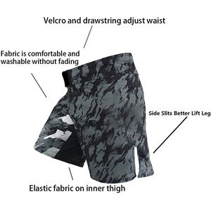 Shorts de combat MMA pour hommes avec coutures renforcées pour l'entraînement au grappling Shorts de compression MMA pour jeunes en mélange de spandex à séchage rapide - Product Image 3