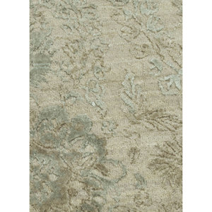 Alfombra de Lana y Seda de Bambú Anudada a Mano con Diseño de Medallón del Extremo Oriente para Sala de Estar, Pasillo, Habitación de Adolescentes -Srb(774) - Product Image 3