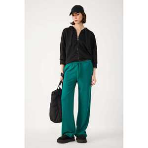 Pantalons décontractés en coton coupe droite - Product Image 1