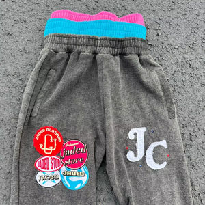 Pantalon de survêtement personnalisé multicolore 100% coton à double taille Pantalon long surdimensionné de haute qualité Streetwear disponible grande taille OEM - Product Image 1