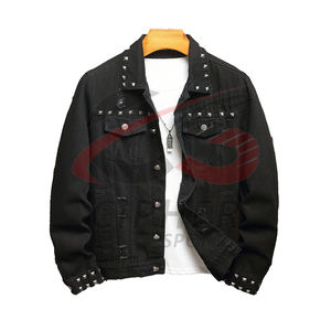 แจ็กเก็ตยีนส์สำหรับผู้ชายแจ็กเก็ตยีนส์ฟอกสไตล์สตรีทแฟชั่นงานตามสั่งสไตล์วินเทจ - Product Image 1