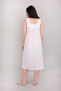 Fashionable <b>Long</b> Cotton Night Gown for Women Quick Dry Breathable Smooth All Season Elegant <b>Nighty</b> Nightdress Wholesale - Product Image 3