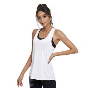 Camiseta sin mangas ajustada de verano para mujer, nueva llegada, Jersey de fibra de algodón/bambú, ropa de talla grande para uso en gimnasio para adultos - Product Image 2