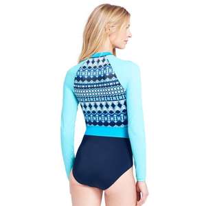 CYBEX INDUSTRY Combinaison de bain une pièce à manches longues pour femme - Tissu respirant à séchage rapide en Spandex/Polyester de haute qualité pour le surf - Product Image 5