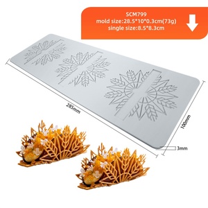 <span class=keywords><strong>Tacos</strong></span> de 3 agujeros, alfombrilla de encaje de silicona, hoja hueca, molde de caramelo, plantilla de decoración de pasteles, artesanía de azúcar, impresión, decoración de pasteles comestibles - Product Image 2