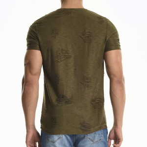Offre Spéciale de haute qualité personnalisé fait Vintage en détresse t-shirt haut tendance Design hommes en détresse t-shirts - Product Image 3