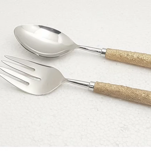 Juego de 2 Utensilios para Servir Ensaladas de Acero Inoxidable Ecológicos de la Mejor Calidad, Aptos para Lavavajillas, para Fiestas de Boda - Product Image 1