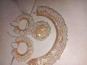 Producto más vendido, hermoso conjunto de joyería de boda para mujer, nuevo diseño, estilo indio pakistaní, conjunto de joyería de boda tradicional - Product Image 4