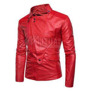 Meilleur design de veste de moto en cuir pour hommes fermeture éclair complète veste en cuir parfaite pour vêtements de style urbain - Product Image 1