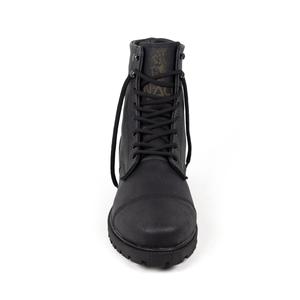 Stivali sportivi alti con suola alta in pelle nera - Product Image 4
