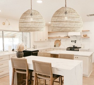 Tự Nhiên Bắc Âu Phong Cách Tre Đèn Mặt Dây Chuyền Ánh Sáng Chuông Hình Dạng Nhà Bếp Đảo Đèn Trang Trí E26 Bóng Đèn Cơ Sở Kích Thước Nhỏ Cho Ngôi Nhà - Product Image 1