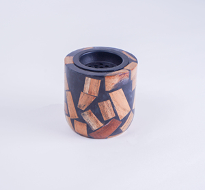 Support Bukhoor contemporain brûleur d'encens en résine époxy bleue pour la décoration intérieure arôme fait acrylique Durable ArtisanVibe encens indien - Product Image 2