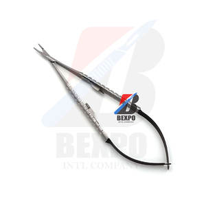 Castroviejo ชุดกรรไกรผ่าตัดแบบโค้งสีดำครึ่งชุดเครื่องมือทันตกรรมแบบใช้มือ - Product Image 2