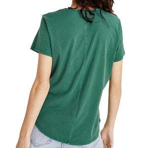 Camiseta extragrande de alta calidad para mujer, Camiseta con estampado personalizado de logotipo de talla grande, estilo informal de ocio, diseño sencillo en blanco para el verano - Product Image 4