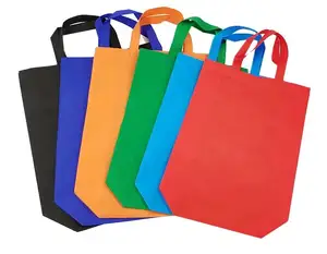 Canada Market Custom Color Eco Friendly Reusable W Cut Non Woven Fabric Vest Grocery Bags From Vietnam Supplier
