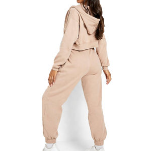 Classic <b>womens</b> zip jacket sweatsuit with tapered jogger <b>pants</b> simple versatile set suitable for <b>lounge</b> casual outings travel - Product Image 2