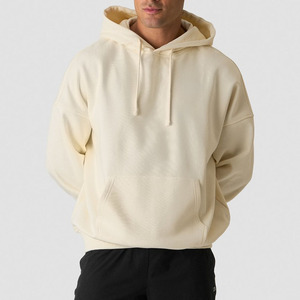Sweat à capuche pour homme personnalisé avec logo, 380g, 100% coton molletonné, coupe ample, respirant, avec poche, imprimé en sérigraphie, streetwear pour adulte - Product Image 4
