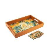 Bandeja de madera Meena para servir con acabado natural, perfecta para vajilla decorativa y servicio de café para invitados, artículos de cocina - Product Image 5