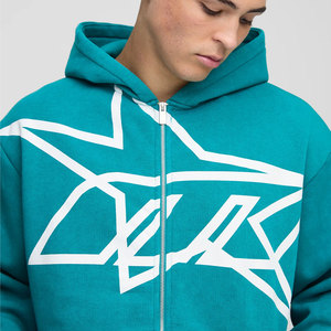 Ensemble survêtement streetwear personnalisé pour homme, deux pièces, pantalon de jogging évasé, ensemble survêtement ample - Product Image 3