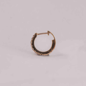 0.35 CT rond minuscule coupe laboratoire cultivé diamant 14KT or massif diamant élégant à la recherche de Style indien pousser nez broche pour les femmes - Product Image 5