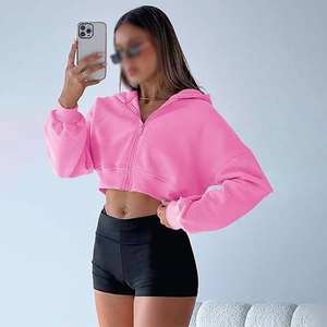 Nuevo Top Corto Moderno y Económico, Top Corto de Moda para Mujer, Sudadera con Capucha Corta Transpirable de Talla Grande - Product Image 4