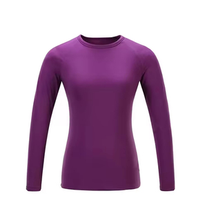 Camisa exfoliante transpirable suave elástica de manga larga en 4 direcciones para mujer, camiseta interior médica de enfermería OEM personalizable Hospital - Product Image 1