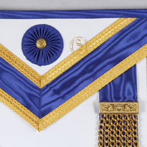 Delantal masónico de guardián Junior personalizado de alta calidad al por mayor de algodón Regalia bordado Lodge Collar con logotipo personalizado - Product Image 6