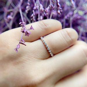 แหวนเงินแท้ 925 คุณภาพสูง ประดับเพชรโมอิสซาไนต์ทรงกลม ดีไซน์เรียบหรู สำหรับผู้หญิง ใช้เป็นแหวนแต่งงาน หรือแหวนหมั้น เป็นของขวัญสุดพิเศษ - Product Image 3