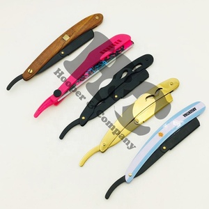Custom Design Handle Barber <b>Razors</b> Color Full Handle Changeable Blade <b>Razor</b> Salon Stainless Steel Top Private Logo Accept - Product Image 5