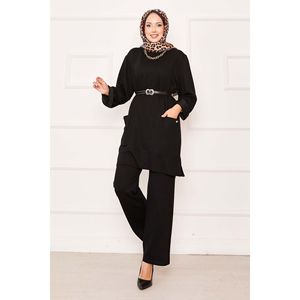 Conjunto de Dos Piezas Negro con Pantalones Cortos y Bolsillos Dobles, Tallas XS-3XL, Top con Capucha y Pantalones Cortos para Uso Diario en Verano - Product Image 1