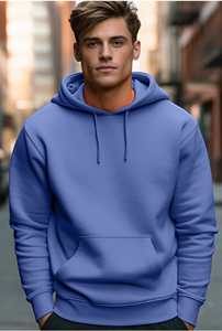 Sudadera con capucha informal de 400gsm de alta calidad ODM/OEM, patrón sólido de invierno, etiqueta de cuello personalizada, bolsillo de canguro, técnica teñida lisa - Product Image 6