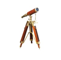 Télescope en marron avec trépied pour nautique Vente chaude de télescope en laiton de luxe de qualité supérieure à bas quantité minimale de commande prix bon marché