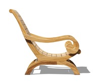Chaise de jardin en teck massif de haute qualité, idéale pour se détendre