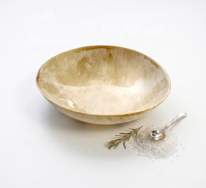 Best Selling Carved Buffalo Horn Vintage Salad Fruit Serving Bowl Indian Horn <b>Dinnerware</b> Uttar Pradesh NEW QUALITY HANDICRAFT - Product Image 2