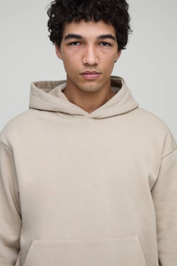 Sweat-shirts à capuche oversize streetwear pour hommes, personnalisables avec logo sur le devant, en polaire, haute qualité, commandes en gros - Product Image 3