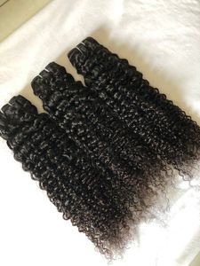 Extensiones de cabello humano virgen indio rizado de 16 \ "de alta calidad, doble trama, máquina de un solo donante, procesado indio - Product Image 3