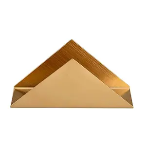 धातु स्टेनलेस स्टील बिक्री के लिए डेस्कटॉप तांबा टेबलटॉप स्टैंड नैपकिन ऊतक धारक सोने धातु ऊतक धारक थोक लक्जरी