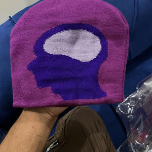 Bonnet Jacquard avec Lettres pour Homme et Femme, Bonnet de Ski en Tricot de Laine avec Strass pour l'Hiver - Product Image 2