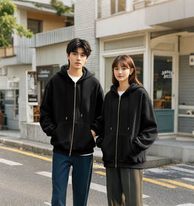 ชุดวอร์มแบบมีซิป ผ้าหนา 460 กรัม คุณภาพสูง พิมพ์โลโก้ได้ตามต้องการ ไซส์ใหญ่พิเศษ สำหรับผู้ชายและผู้หญิง - Product Image 3