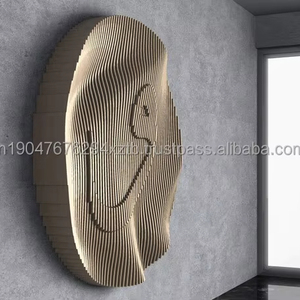 KALATRI Ensemble de décoration murale en bois ondulé Art Déco, motifs numériques CNC, découpe laser précise, à suspendre, pour célébrations d'anniversaire, fait main - Product Image 4