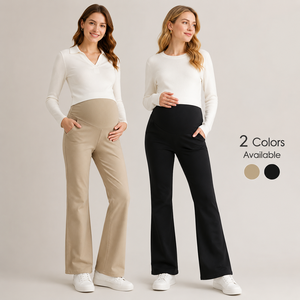 <span class=keywords><strong>Pantalon</strong></span> de maternité <span class=keywords><strong>grande</strong></span> <span class=keywords><strong>taille</strong></span> en coton légèrement élastique, coupe décontractée et professionnelle, du M au 6XL - Product Image 6