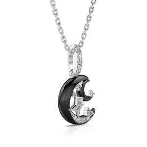 Collier Jeulia Mysterious Night Stars & Moon en argent sterling plaqué or 18 carats - Product Image 2
