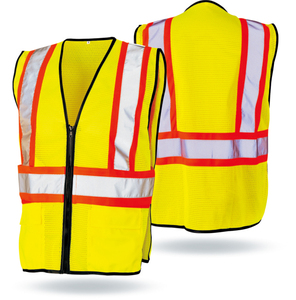 Vêtements de sécurité réfléchissants noirs haute visibilité, gilet de sécurité réfléchissant personnalisé avec poches, gilets de sécurité - Product Image 1
